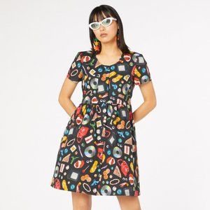 Dangerfield Black Friday Old Days Cotton Print Dress